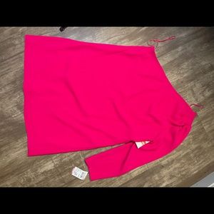 Hot pink one shoulder dress